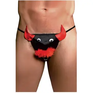 Paris Hollywood String Taureau Rouge & Noir pas cher