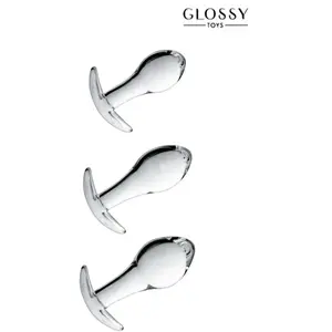 Kit de 3 Plugs Anal en Verre Glossy N°17 pas cher