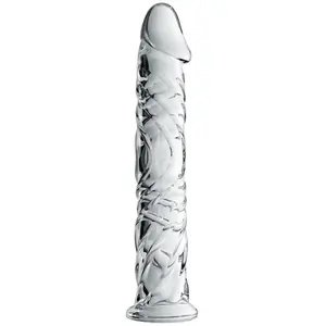 Glossy Toys Gode réaliste et gland en Verre transparent 16.5cmx4 N°4Vendu parespaceplaisir