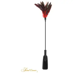 Tapette à plumes rouges et noires - Sweet caressVendu parrakuten