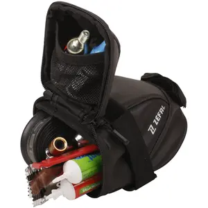 Sacoche de selle velo zefal iron pack m noir fixation double