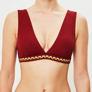 Iodus - Haut de maillot paddé Usoa bordeaux 38 pas cher