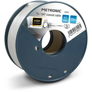 Câble coaxial TV / SAT METRONIC 438257 17 VAtC 25m Blanc