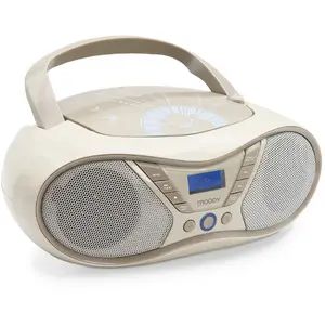 Comparateur de prix : MOOOV Lecteur CD Soft Grey avec radio FM et port USB Gris