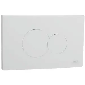 Plaque de commande wc suspendu Selles Combo', double touche blanche
