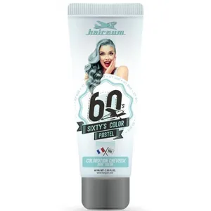 Comparateur de prix : Coloration crème semi-permanente Sixty's Color - Bleu glace HAIRGUM 60ML