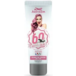 Comparateur de prix : Coloration Crème pour Cheveux Semi Permanente Sixty's Color Hairgum, Pink, 60ml