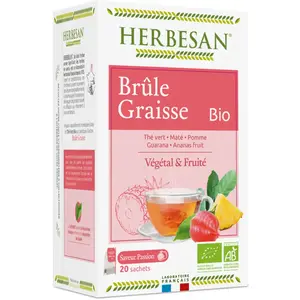 Herbesan Bio Infusion Brûle-graisse Saveur Ananas n° 11 - 20 sachets pas cher