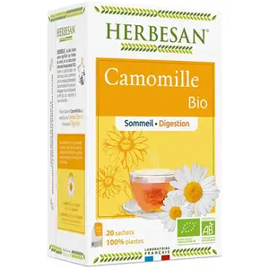 Comparateur de prix : Herbesan Infusion Camomille Bio 20 sachets