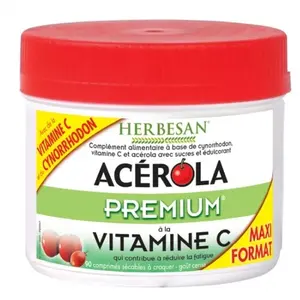 Comparateur de prix : Herbesan Acérola Premium Format Eco 90 comprimés à croquer
