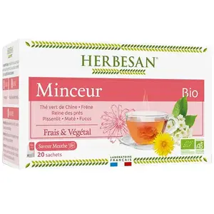 Comparateur de prix : Herbesan Bio Infusion Minceur Saveur Menthe n°6 - 20 sachets