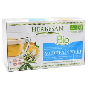 Comparateur de prix : Herbesan Bio Infusion Sommeil Serein Saveur Orange n°4 - 20 sachets