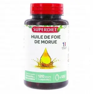 Comparateur de prix : Superdiet Huile de Foie de Morue 120 capsules