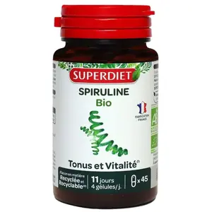 Comparateur de prix : Superdiet Spiruline Bio 45 gélules