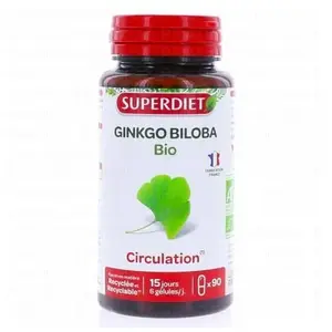 Comparateur de prix : Superdiet Ginkgo Biloba Bio 90 gélules