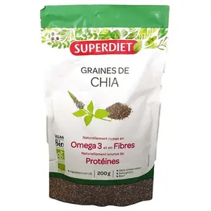 Comparateur de prix : Superdiet Superfood Graines de Chia Bio 200g