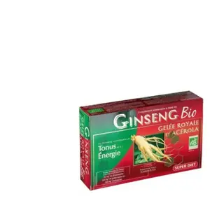 Superdiet Super Diet Ginseng Gelée Royale Acerola Bio 20 ampoules de 15ml pas cher