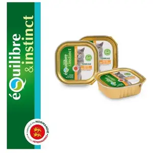 Terrine chat adulte riche en volaille - Equilibre & Instinct pas cher