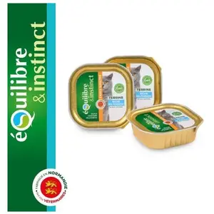 Terrine chat adulte riche en poisson - Equilibre & Instinct pas cher