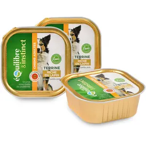 EQUILIBRE&INSTINCT Boite Chien   Équilibre & Instinct Canard et petits pois - 300 gr pas cher