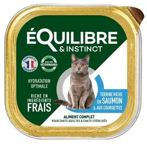 Comparateur de prix : Equilibre et Instinct - Pâtées chat stérilisé, saumon et courgettes