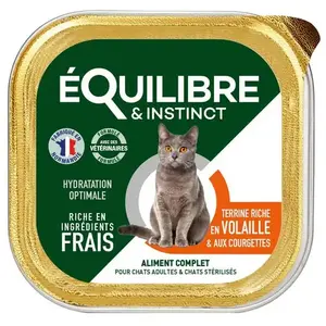 Boîtes Chat - Équilibre & Instinct Terrine chat stérilisé Volaille - 8... pas cher