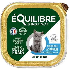 Boîtes Chat - Équilibre & Instinct Mousse chaton Saumon et carottes - ... pas cher