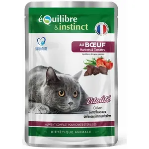 Equilibre & Instinct - Effilés sauce boeuf, haricots, tomates pas cher