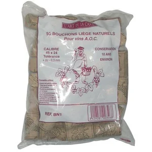Bouchonnerie jocondienne bouchon(50)liege naturel 45x24 *10ans*s pas cher
