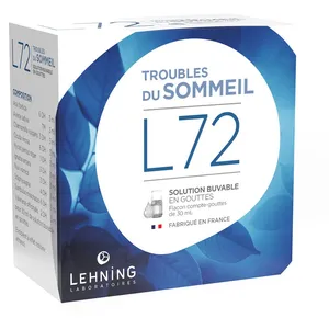 Lehning n°72 Troubles du Sommeil 30 ml - Gouttes homéopathiques - Pharmacie en ligne LaSante.net pas cher