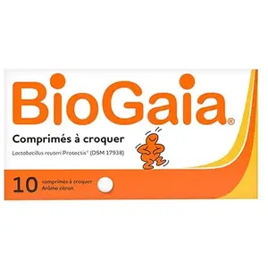 BioGaia L.Reuteri ProTectis Probiotique Arôme Citron 10 Comprimés à Croquer pas cher