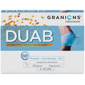 Comparateur de prix : Laboratoire des Granions Duab Bien Être Féminin 20 Gélules