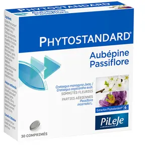 Comparateur de prix : PiLeJe PHYTOPREVENT Phytostandard aubepine passiflore boîte 30 comprimés