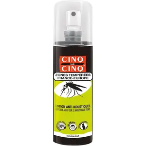 Comparateur de prix : Cinq sur Cinq Lotion Anti-moustiques Zones Tempérées 100ml