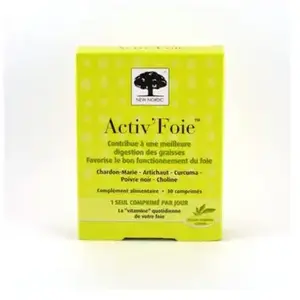 Comparateur de prix : New Nordic Activ' Foie 30 comprimés