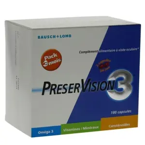 Bausch & Lomb Bausch & Lomb Preservision 3 Complément Alimentaire À Vi... pas cher
