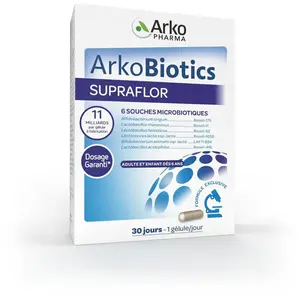 Comparateur de prix : Arkopharma Arkobiotics Supraflor Probiotiques 30 gélules