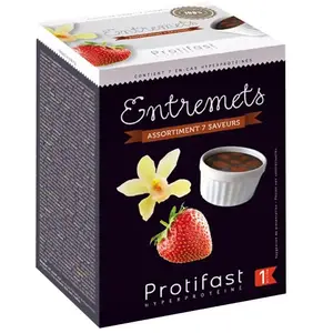 Comparateur de prix : Protifast Entremet Hyperprotéiné Assortiment 7 Sachets