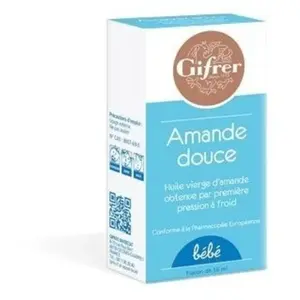 GIFRER Huile d'amande douce vierge flacon 60ml pas cher