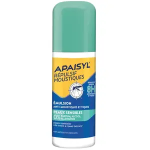 Comparateur de prix : Apaisyl Anti-Moustiques Émulsion Peaux Sensibles Zones Tempérées 90ml