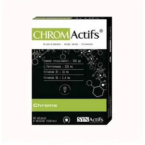 Comparateur de prix : Aragan - Synactifs - Chromactifs® - Métabolisme - Vitamines B3 & B6 - 60 gélules