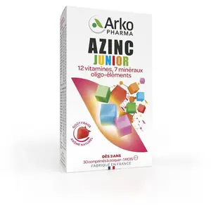 Comparateur de prix : Arkopharma Azinc Vitalité Junior Goût Fraise 30 comprimés