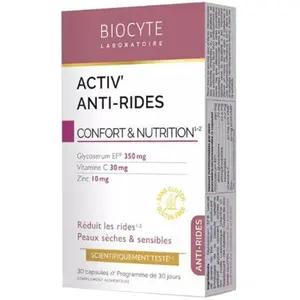 Comparateur de prix : Biocyte Activ Anti-Rides Glycosérym EF® Vitamine C, Zinc 30 capsules