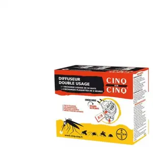 Comparateur de prix : Diffuseur Anti-moustiques Double Usage Cinq Sur Cinq