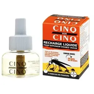 Comparateur de prix : Recharge Liquide Pour Diffuseur Electrique Anti-Moustiques Cinq sur Cinq