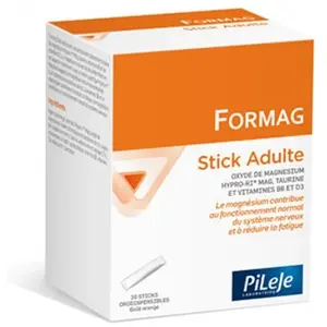 Comparateur de prix : Pileje Formag 20 sticks Adulte Orodispersibles Goût Orange