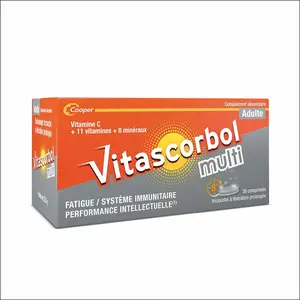 Comparateur de prix : Vitascorbol Multi Adulte 30 comprimés