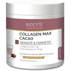 Comparateur de prix : Biocyte Collagen Max Cacao Anti-Age Collagène & Acide Hyaluronique 260g