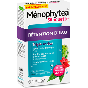 Comparateur de prix : Nutreov Ménophytea Rétention d'Eau | 60 gélules