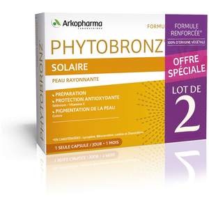 Comparateur de prix : Arkopharma Phytobronz Préparateur Solaire Lot de 2 x 30 capsules